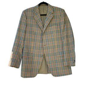 Atelier Torino Wool Blazer Plaid Multicolor 40